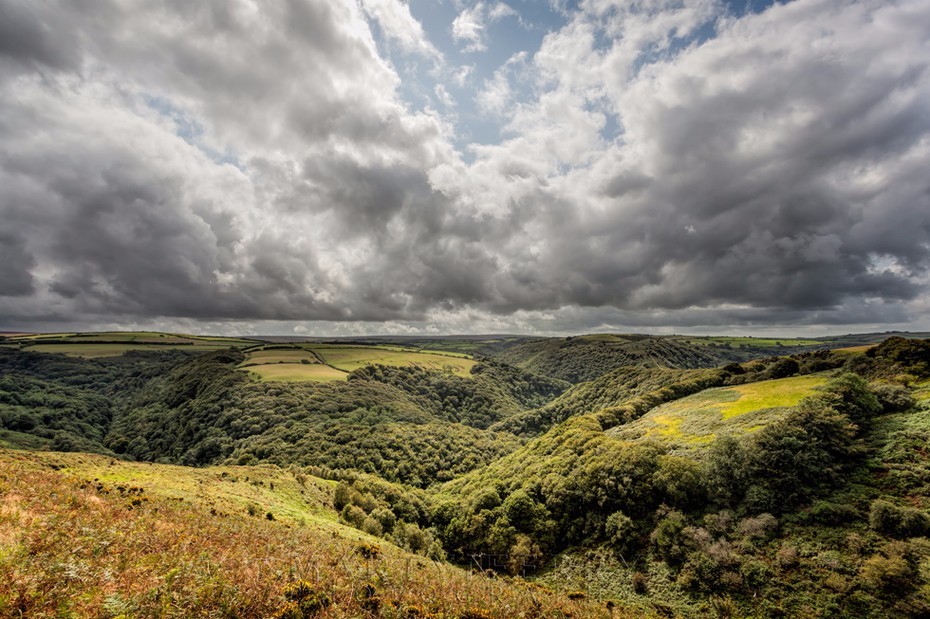 Breathtaking scenery of the East Lyn Valley in Exmoor National Park
