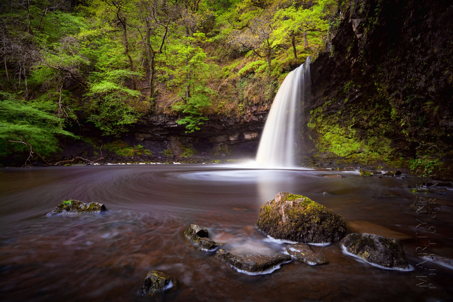 Beautiful waterfall photograph from Wales