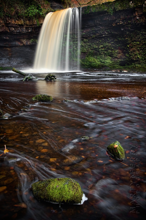 Lady Falls in full flow in this waterfall image