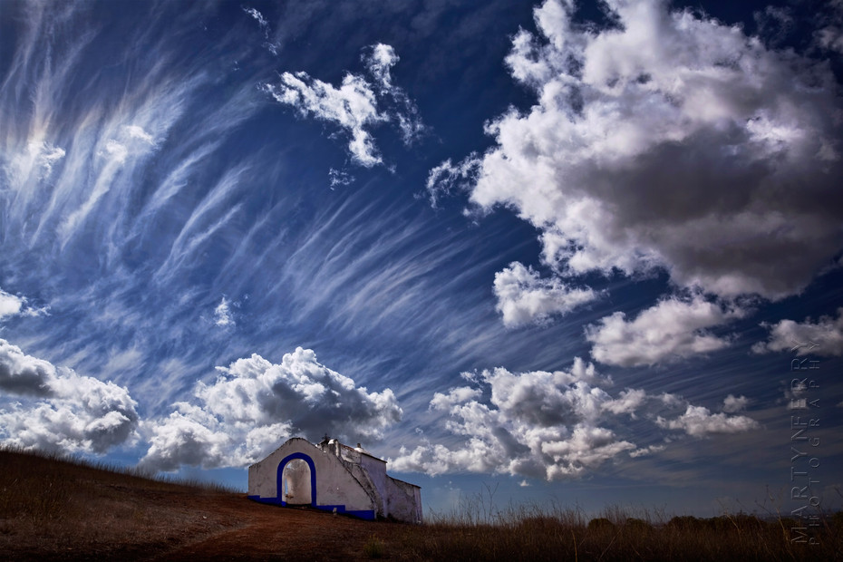 Santiago chapel with beautiful sky