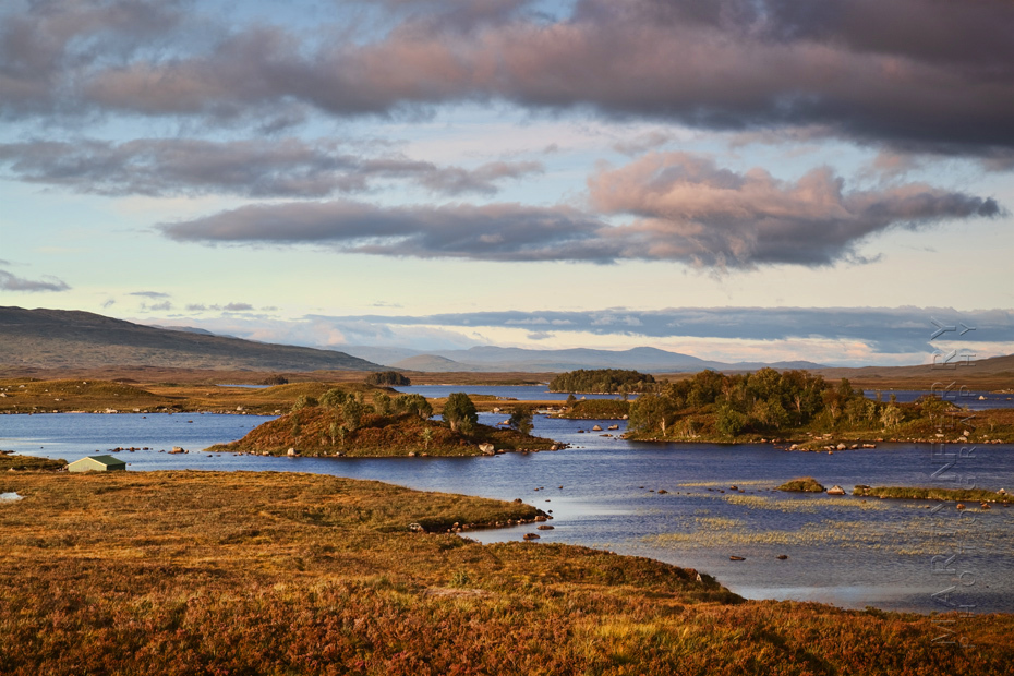 Rannock Moor image taken at sunset in the Scottish Highlands