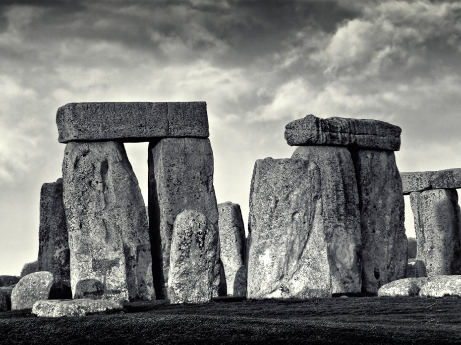 Atmospheric image of a section of Stonehenge