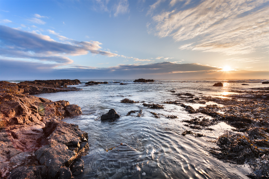 Sunrise over Bamburgh coast