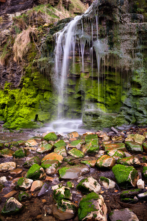 Small waterfall at Kimmeridge Bay in Dorset