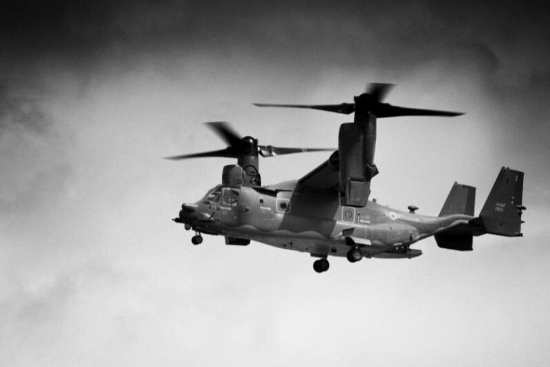 Osprey - Aircraft in Black and White