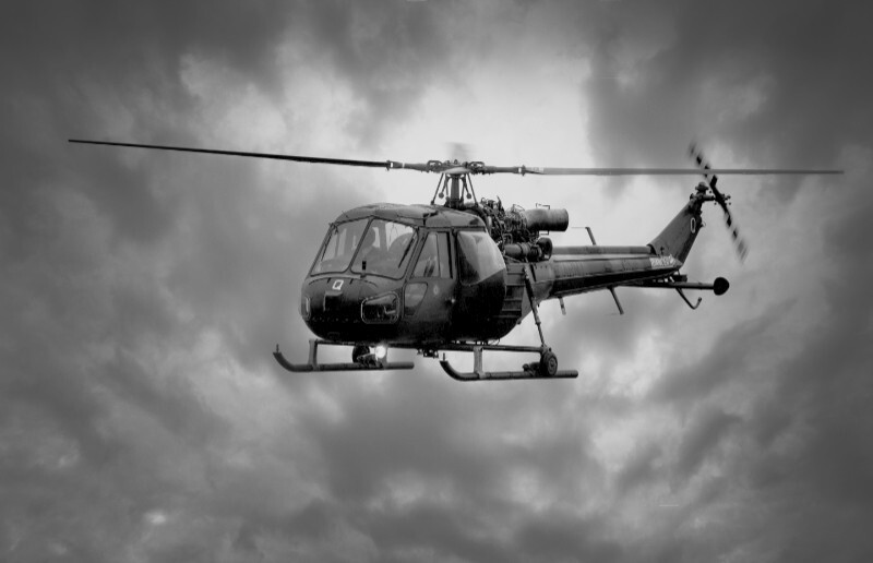 Westland Scout - Aircraft in Black and White