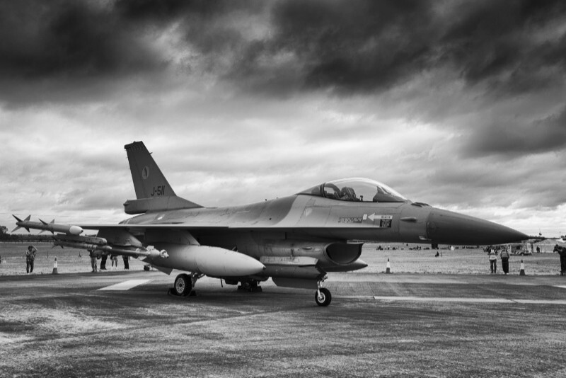 Fighting Falcon - Aircraft in Black and White