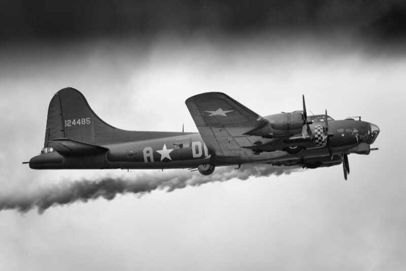 Flying Fortress - Aircraft in Black and White