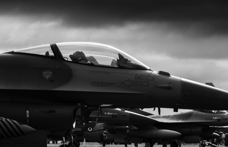 Fighting Falcon - Aircraft in Black and White