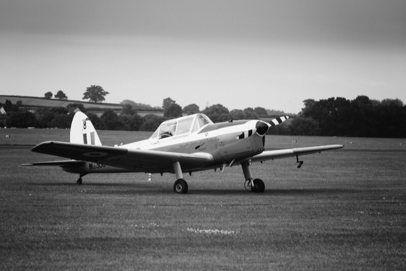 Chipmunk - Aircraft in Black and White