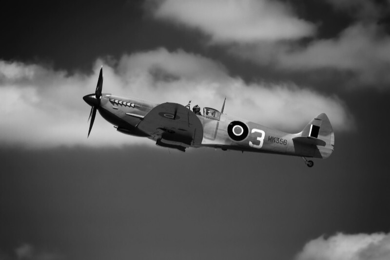 Spitfire - Aircraft in Black and White