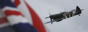 Spitfire and Union Flag - National Memorial Arboretum, Staffordshire, England