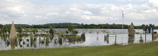 July 2007 floods - National Memorial Arboretum, Staffordshire, England