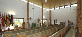Chapel interior - National Memorial Arboretum, Staffordshire, England