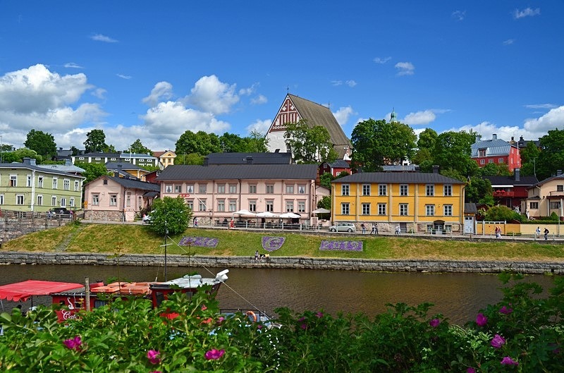Porvoonjoki river at Porvoo, Uusimaa, Finland - Helsinki and Porvoo, Finland