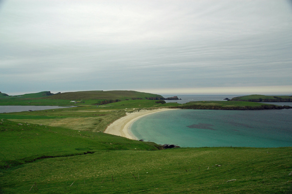 Scousburgh Sands and Loch of Spiggie, Mainland, Shetland - Sea and sand