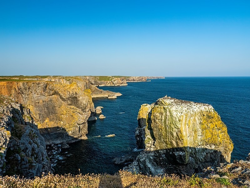 Stack Rocks, Pembrokeshire - Sea and sand