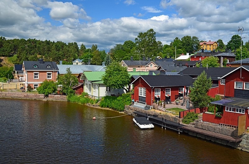 Porvoonjoki river at Porvoo, Uusimaa, Finland - Helsinki and Porvoo, Finland