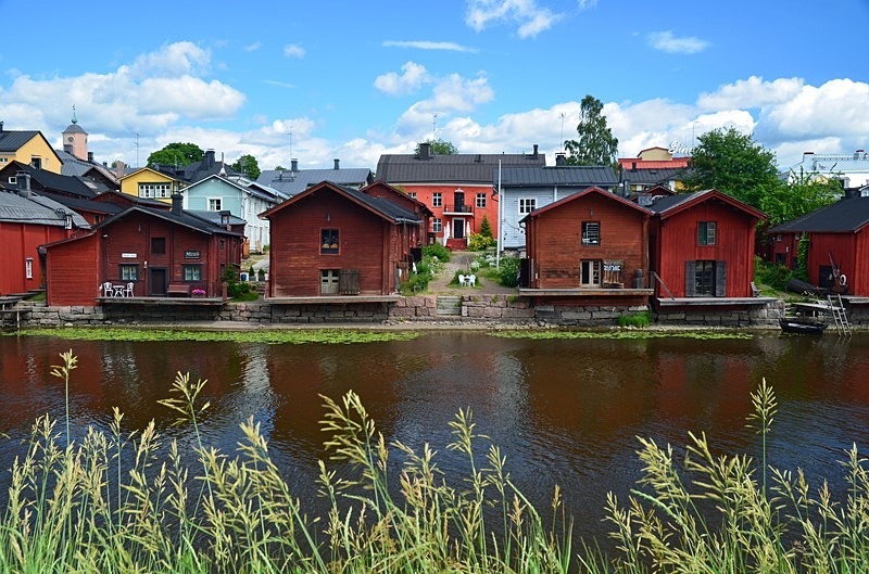 Porvoonjoki river at Porvoo, Uusimaa, Finland - Helsinki and Porvoo, Finland