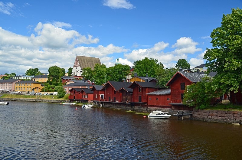 Porvoonjoki river at Porvoo, Uusimaa, Finland - Helsinki and Porvoo, Finland