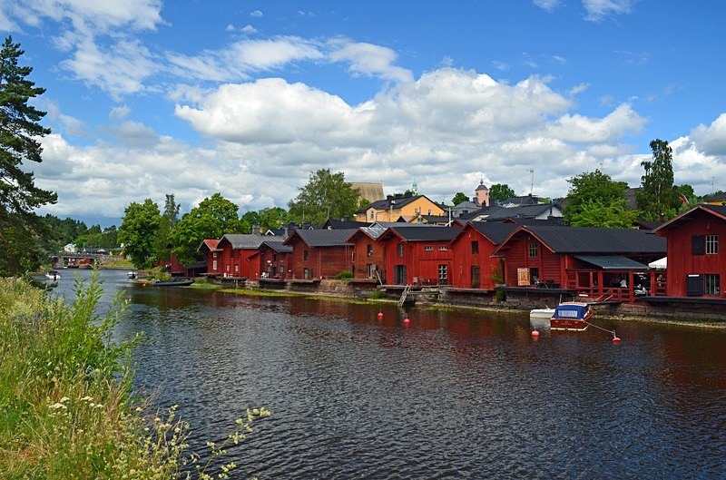 Porvoonjoki river at Porvoo, Uusimaa, Finland - Helsinki and Porvoo, Finland