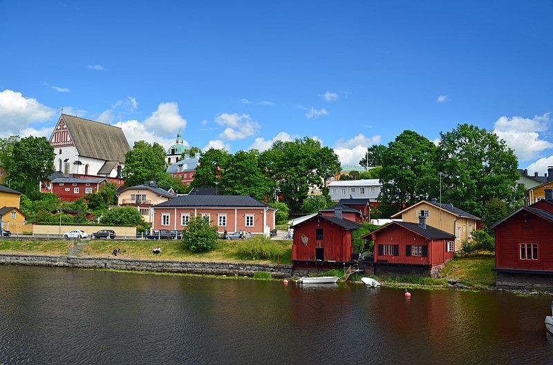 Porvoonjoki river at Porvoo, Uusimaa, Finland - Helsinki and Porvoo, Finland