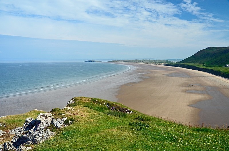 Rhossili Bay, Gower peninsula, Swansea - Sea and sand
