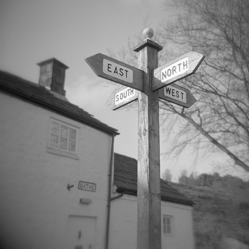 Sign Post, Ilkley Moor - Holga 120N