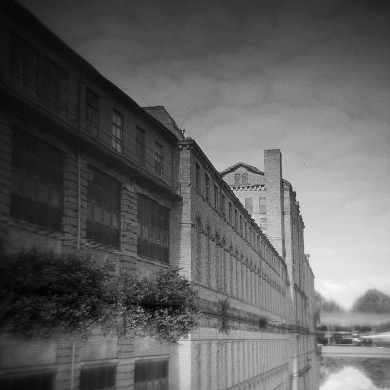Flipped Reflection, Salts Mill - Holga 120N