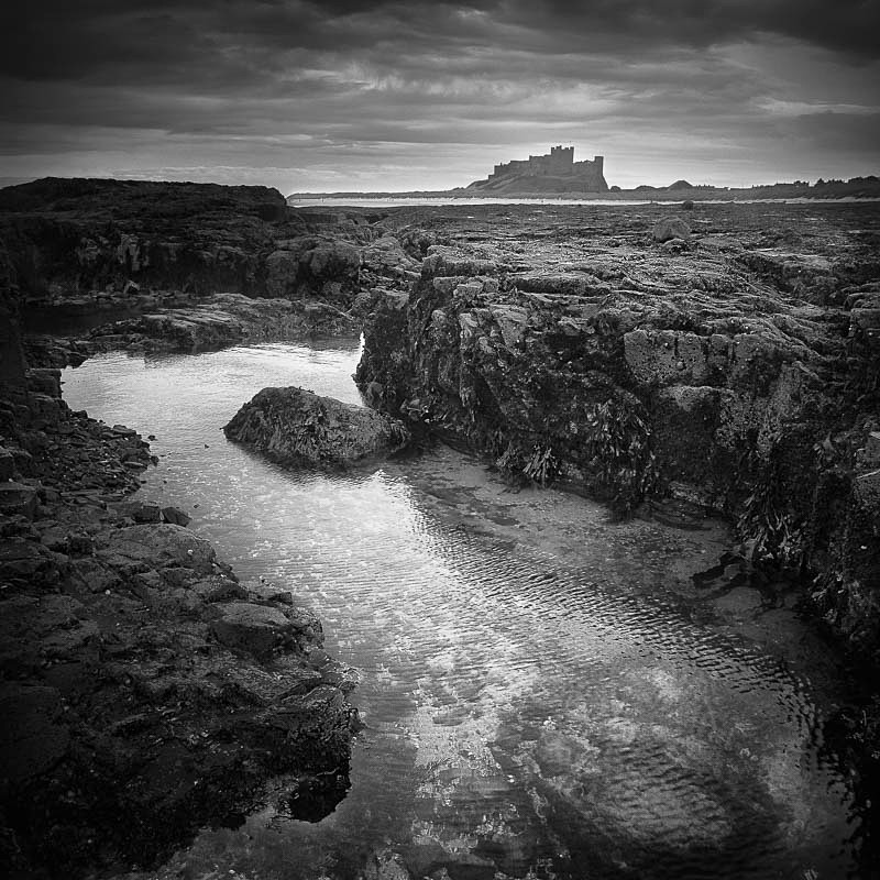 Rock Pool, Bamburgh (square format) - Water