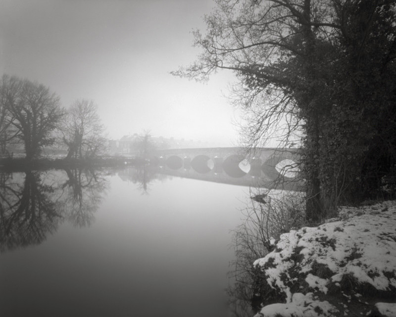 Bridge over River Wharfe in Otley Pinhole Photograph - Trees, Fields and Landscapes