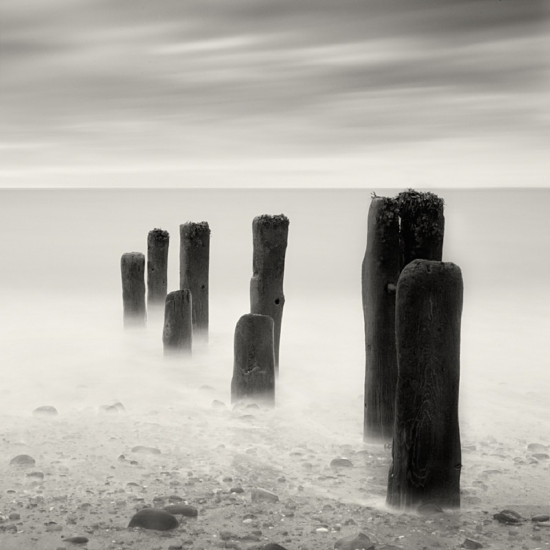 Black Groynes (square format) - Water