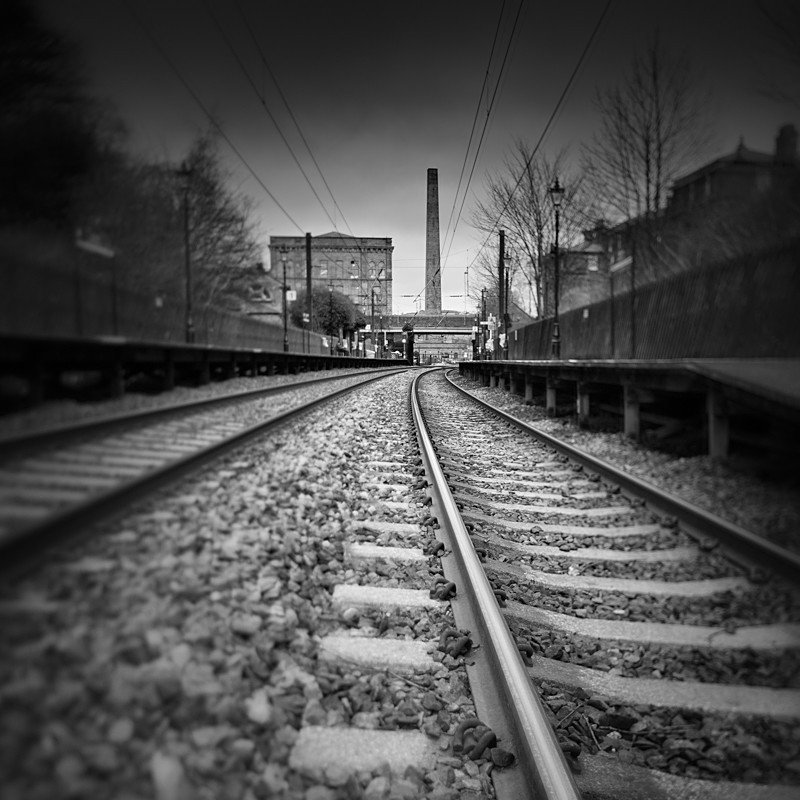 Salts Mill from Railway (square format) - Landscapes