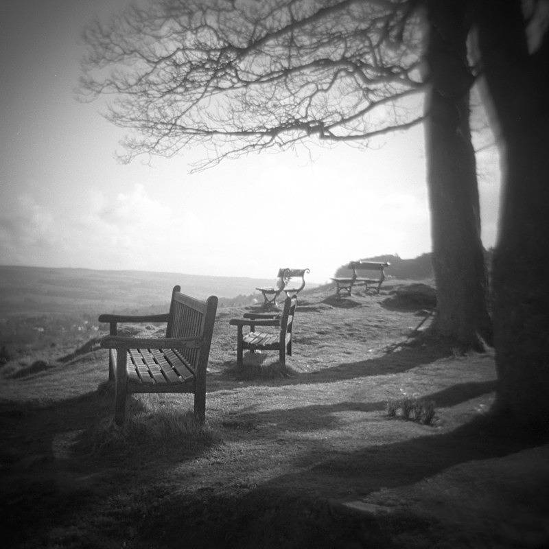 4 Benches, Ilkley Moor - Holga 120N