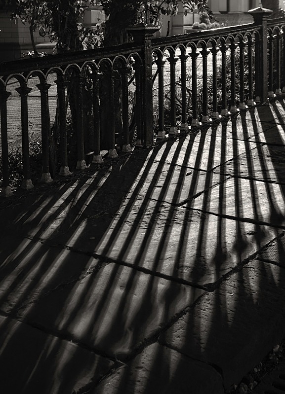 Iron Railing Abstract Salts Mill in Black and White - Abstract & Still Life
