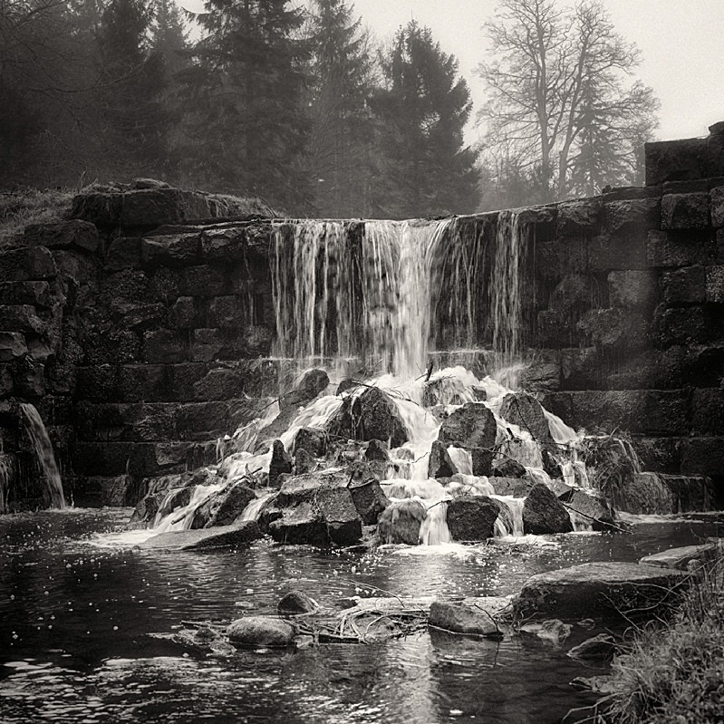 Falls at Harewood (square format) - Water