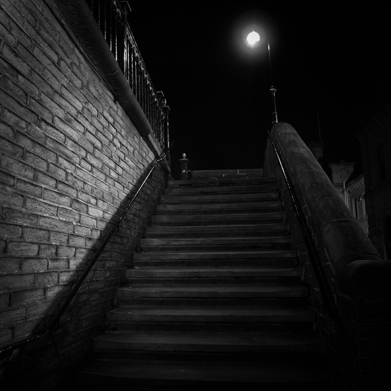 Steps Salts Mill (square format) - Night Exposures