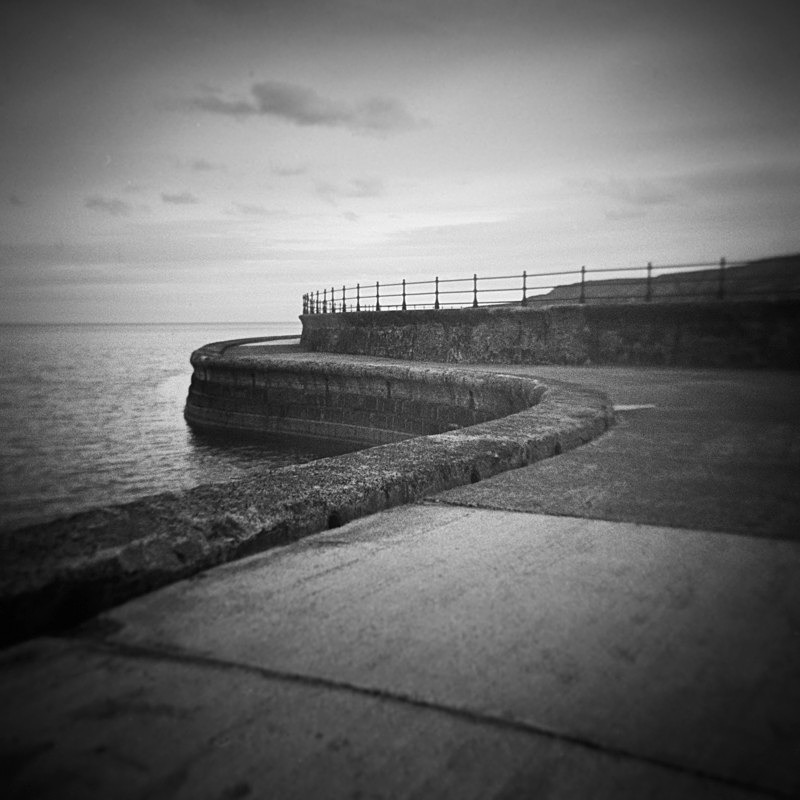 Black and White photograph of South Bay Scarborough