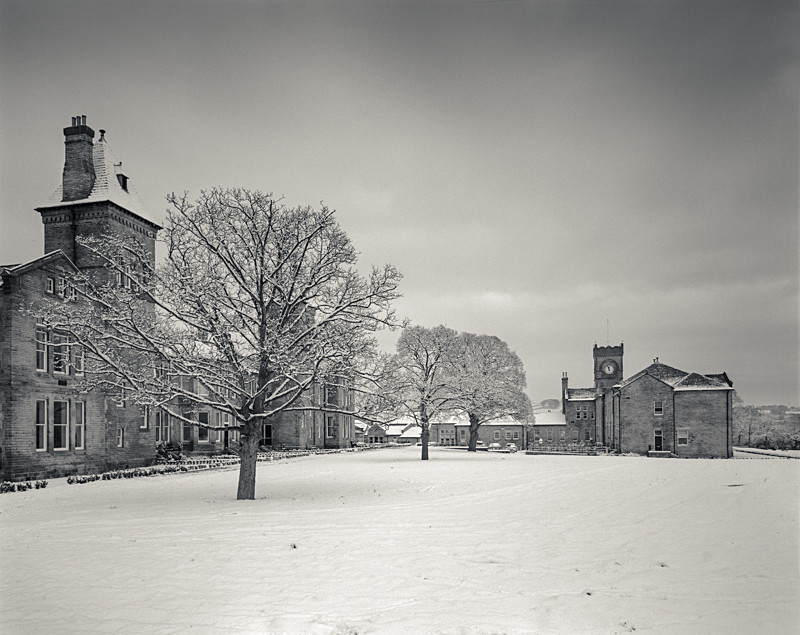 Black & White Photograph of High Royds Menston - Architecture