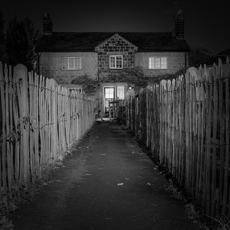 Cottage approach, Ilkley (square format) - Otley and Ilkley at Night
