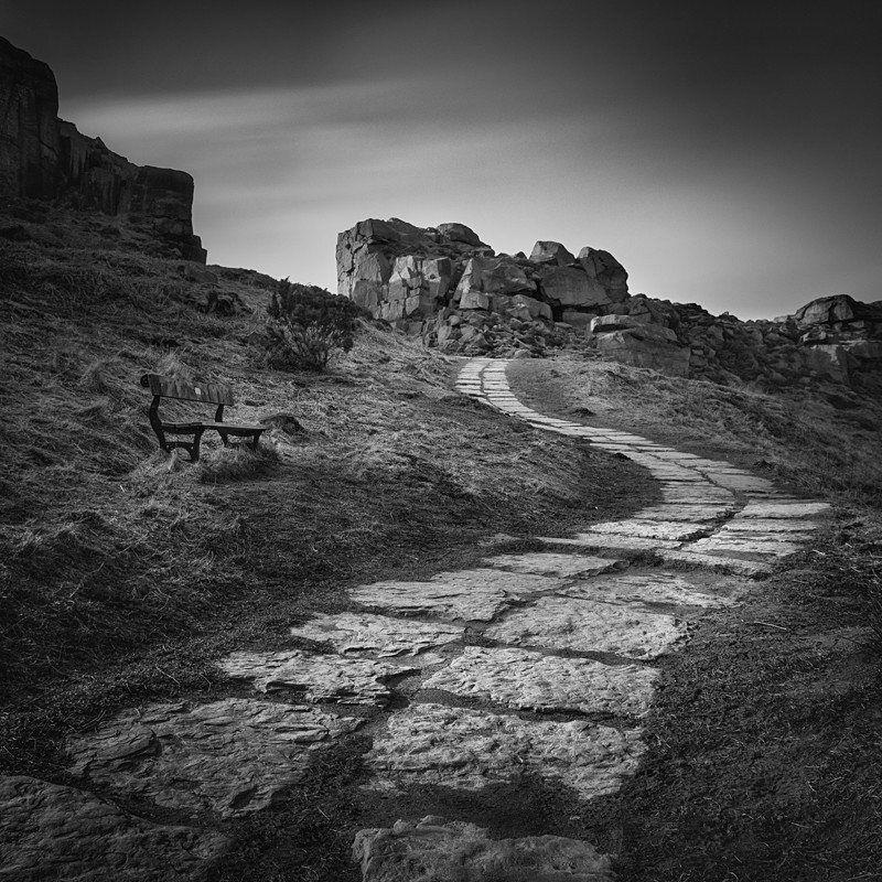 Path to Cow and Calf Rocks (square format) - Landscapes