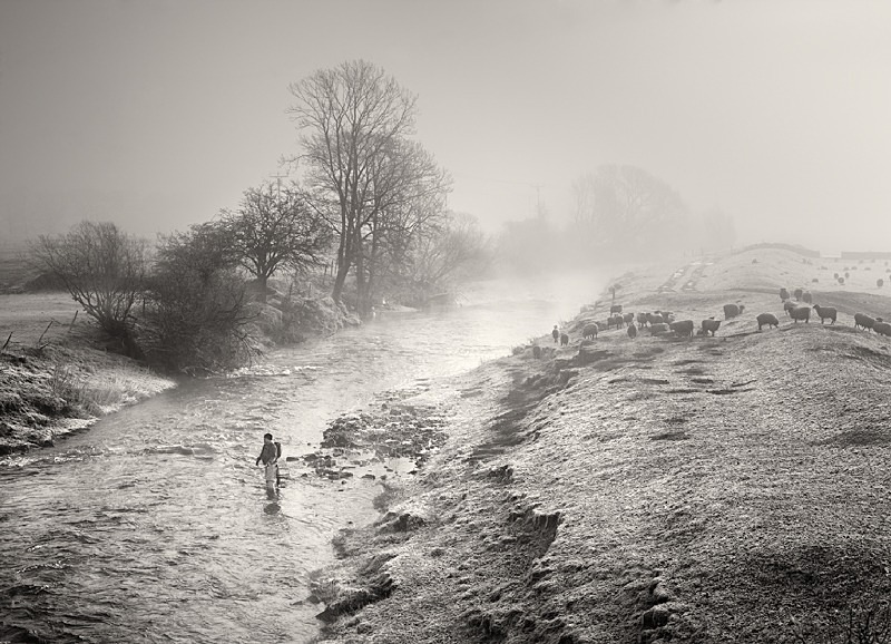 River Aire Fisherman - Water