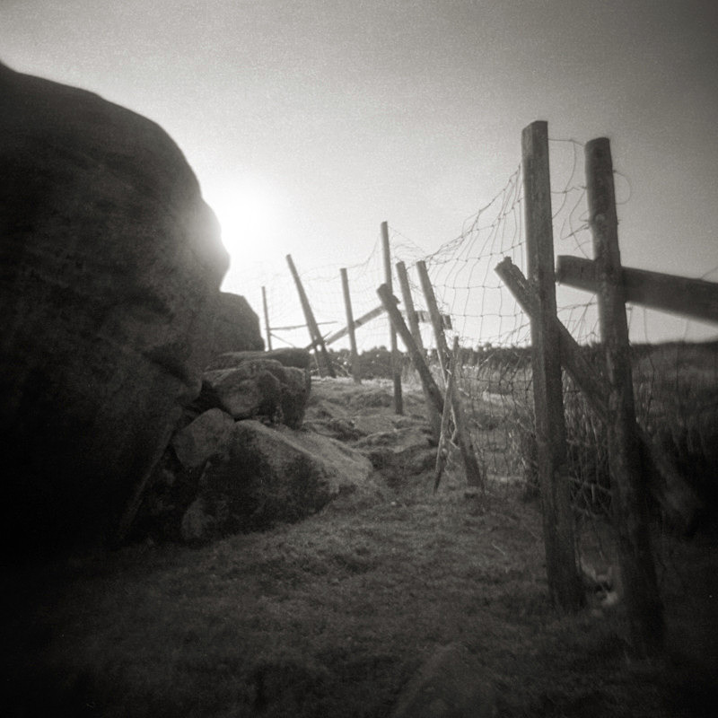 Broken Fence, Burley Moor - Holga 120N