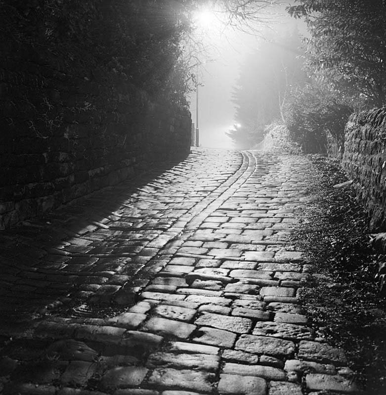Cobbles on Well Hill, Otley(square format) - Otley and Ilkley at Night