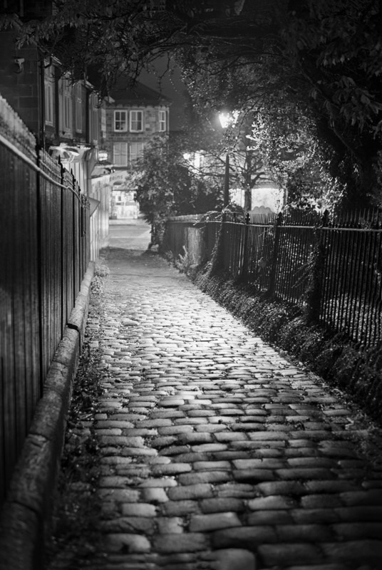 Church Side Street Otley 35mm - Otley and Ilkley at Night
