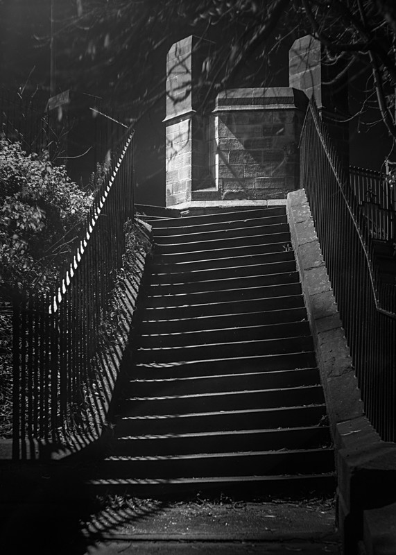 Steps to Ilkley Bridge - Night Exposures