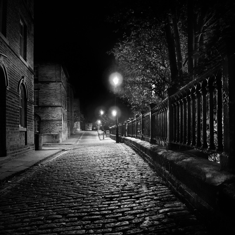 Salts mill Street (square format) - Night Exposures