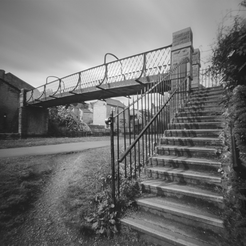 Lattice Bridge Saltaire (square format) - Salts Mill and Leeds-Liverpool Canal