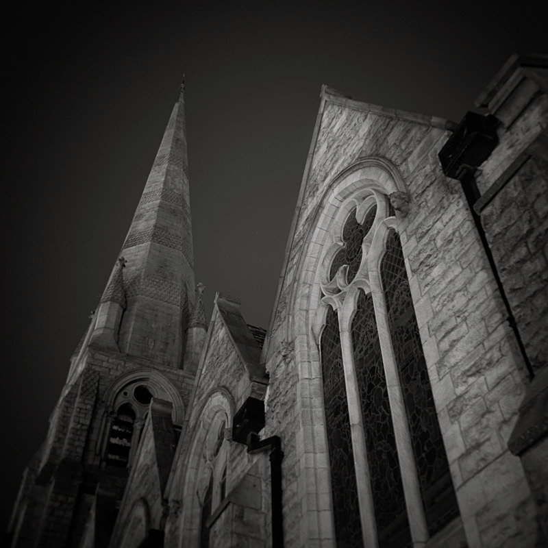 Black and White Photograph of Christchurch Church Ilkley