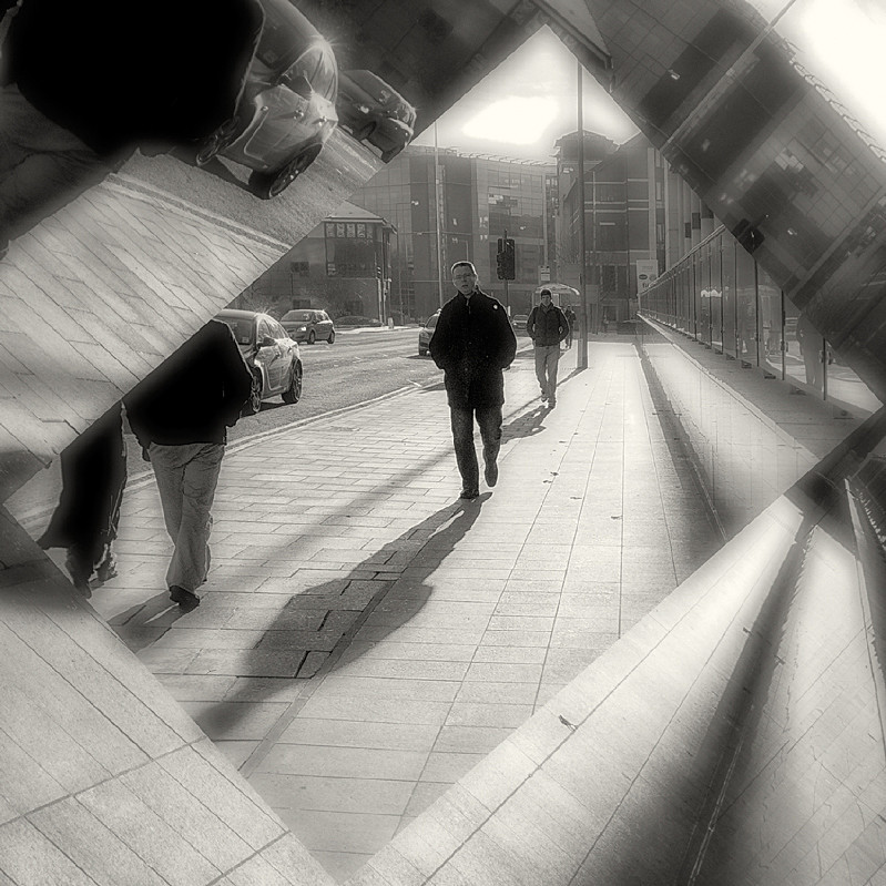 Black & White Street Scene Leeds - Abstract & Still Life